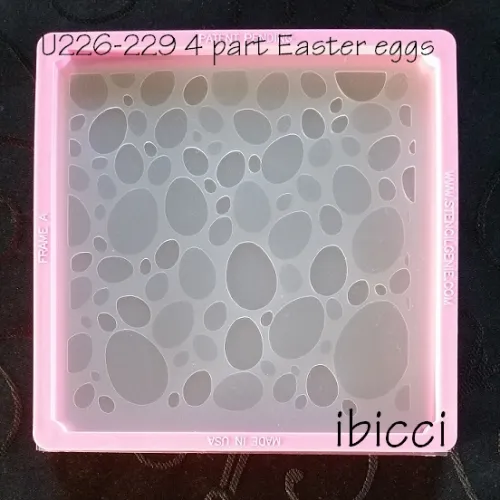 Easter Egg 4 part stencil together in Genie